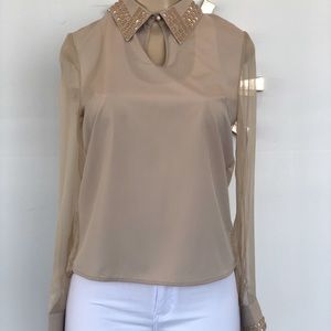 Sheer Button Blouse